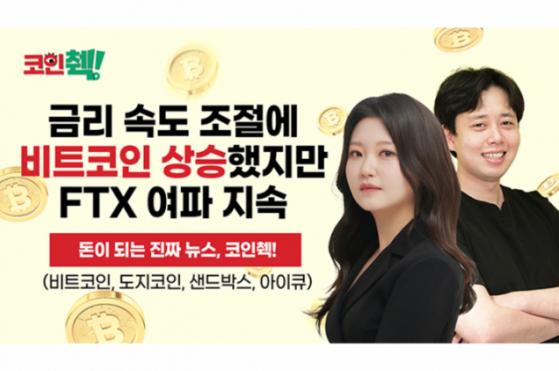 [코인췍] 미 연준 금리인상 속도 조절에 비트코인 상승…FTX 여파는 지속