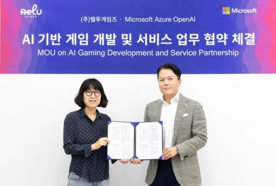 크래프톤 자회사 렐루게임즈, 한국MS와 AI 게임 개발 업무 협약