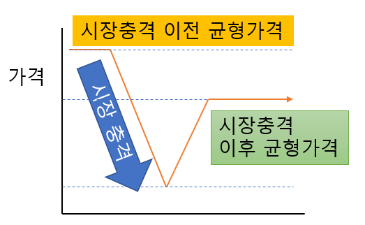 시창 충격 비용의 메커니즘 개념도 