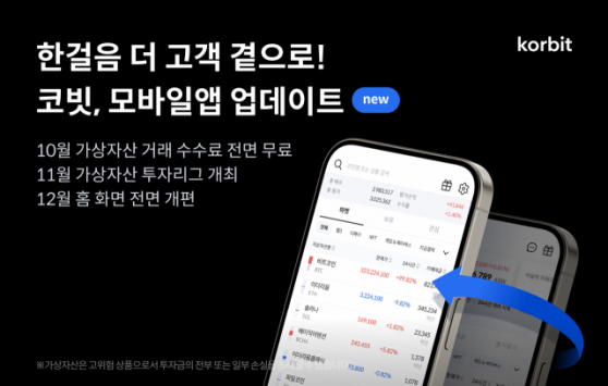 코빗, 모바일 앱 9.0 업데이트 실시