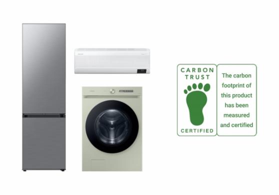 삼성전자, 생활가전 英 탄소절감 인증 획득...세탁기∙냉장고∙에어컨 10개 모델